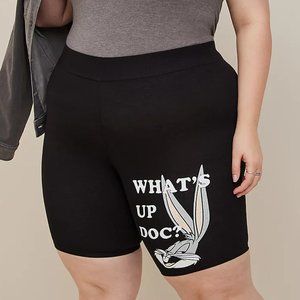 NWT TORRID BUGS BUNNY LOONEY TUNES WARNER 9" BIKE SHORT, Plus Size 2X (18 / 20)